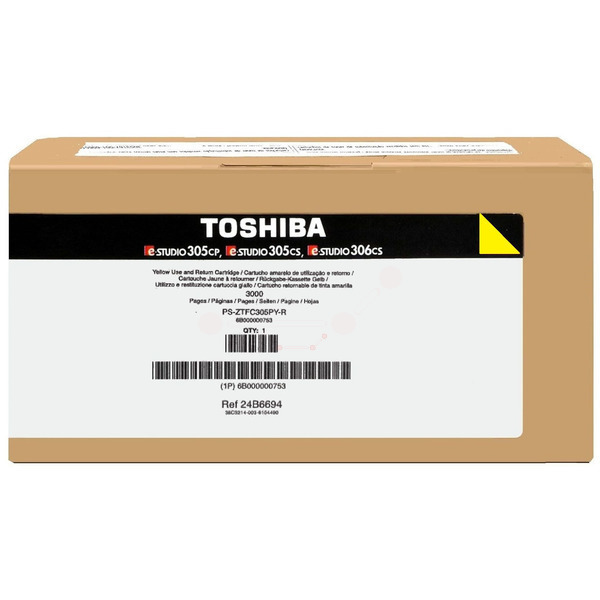 Toshiba 6B000000753/T-305PY-R Toner yellow return program, 3.000 pages for Toshiba E-Studio 305 CS