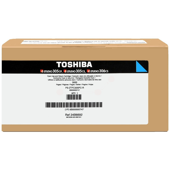 Toshiba 6B000000747/T-305PC-R Toner cyan return program, 3.000 pages for Toshiba E-Studio 305 CS