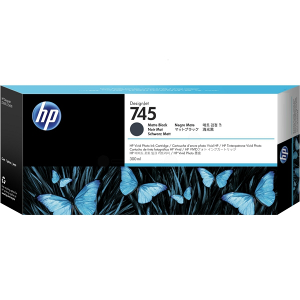 HP F9K05A/745 Ink cartridge black matt 300ml for HP DesignJet Z 2600
