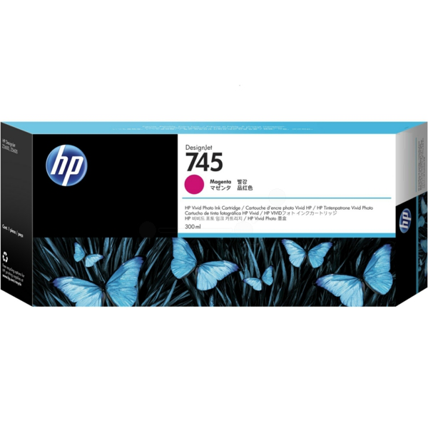 HP F9K01A/745 Ink cartridge magenta 300ml for HP DesignJet Z 2600