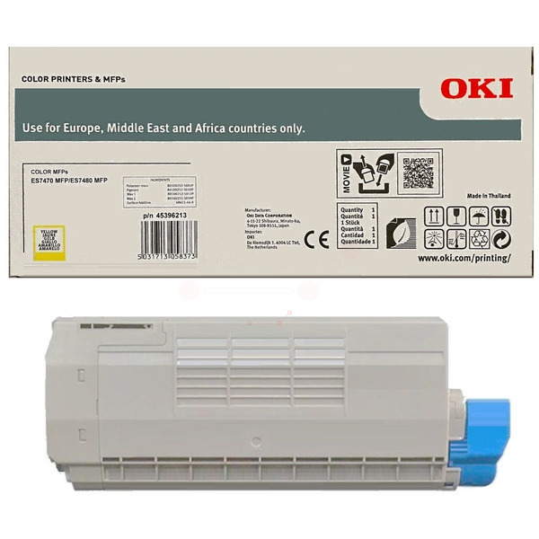 picture OKI 45396213 Toner-kit yellow, 11.500 pages ISO/IEC 19752 for OKI ES 7460