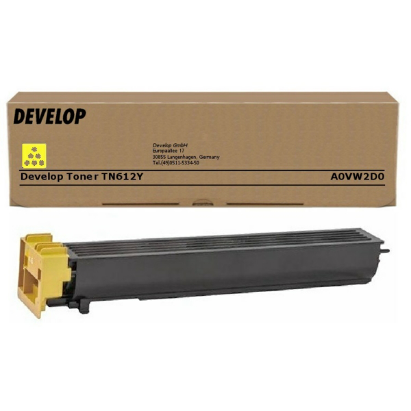 Develop A0VW2D0/TN-612Y Toner yellow, 25.000 pages 760 grams for Develop Ineo + 5501