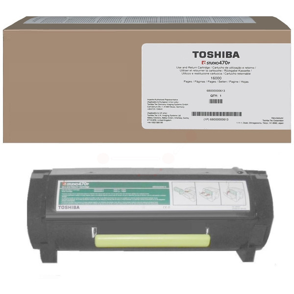 Toshiba 6B000000613/T-470P-R Toner-kit black return program, 16.000 pages for Toshiba E-Studio 470 P
