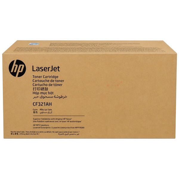 HP CF321AH/653A Toner cartridge cyan Contract, 16.500 pages ISO/IEC 19798 for HP Color LaserJet M 680