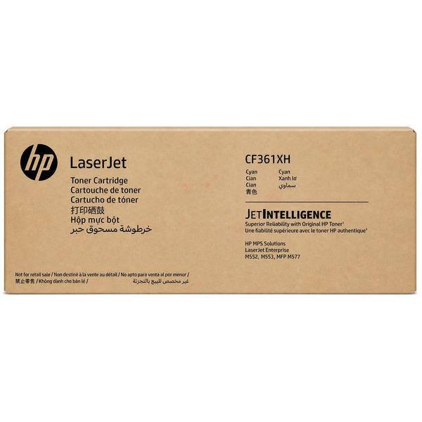 HP CF361XH/508X Toner cartridge cyan Contract, 9.500 pages ISO/IEC 19798 for HP CLJ M 552