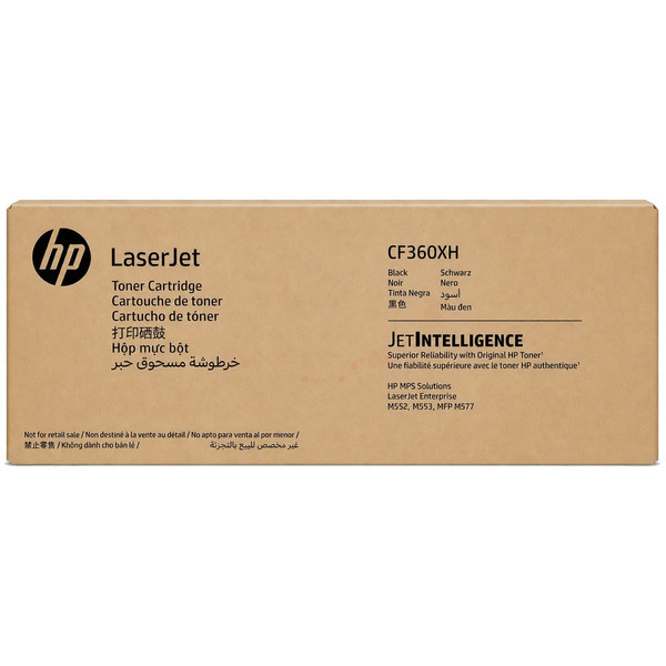 picture HP CF360XH/508X Toner cartridge black Contract, 12.500 pages ISO/IEC 19798 for HP CLJ M 552