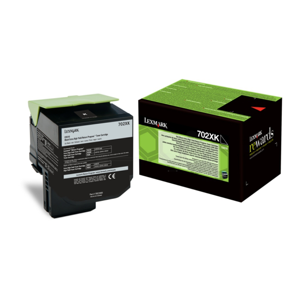 Lexmark 70C2XK0/702XK Toner-kit black extra High-Capacity return program, 8.000 pages ISO/IEC 19798 for Lexmark CS 510