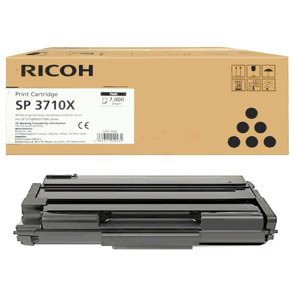 Ricoh 408285/SP-3710X Toner-kit, 7.000 pages ISO/IEC 19752 for Ricoh SP 3710