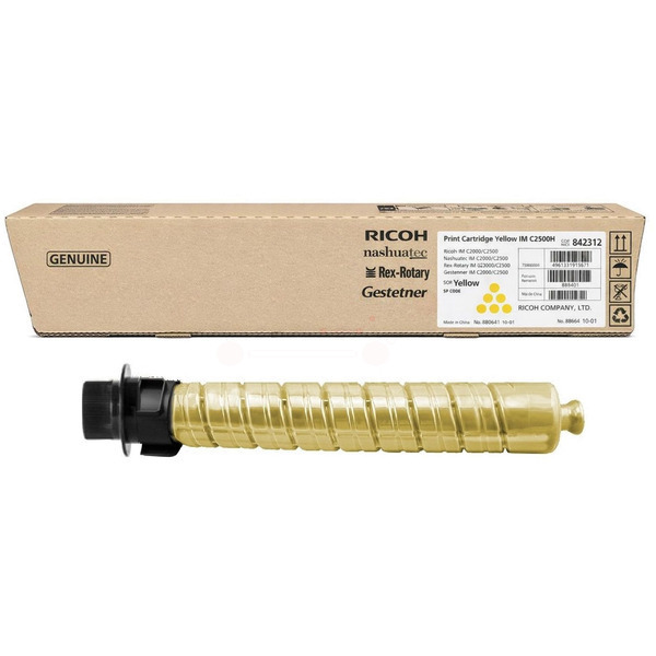 Ricoh 842312 Toner yellow, 10.500 pages ISO/IEC 19752 for Ricoh IM C 2000