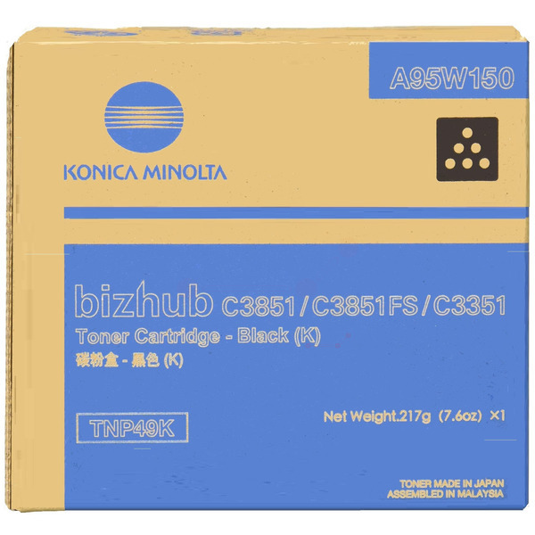 Konica Minolta A95W150/TNP-49K Toner black, 13.000 pages for KM Bizhub C 3351