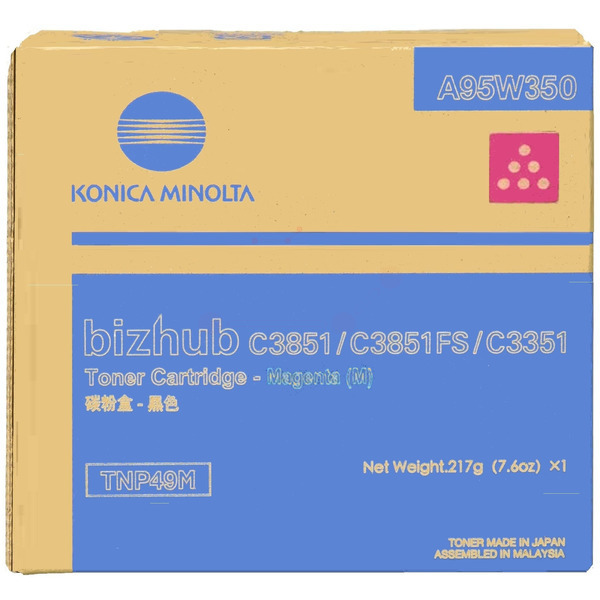 Konica Minolta A95W350/TNP-49M Toner magenta, 12.000 pages for KM Bizhub C 3351