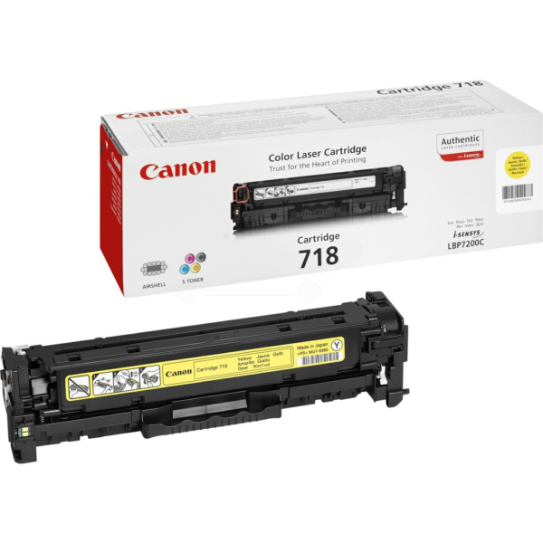 Canon 2659B002/718Y Toner cartridge yellow, 2.900 pages ISO/IEC 19798 for Canon LBP-7200
