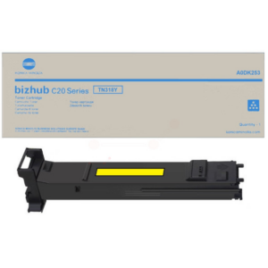 Konica Minolta A0DK253/TN-318Y Toner yellow, 8.000 pages for KM bizhub C 20