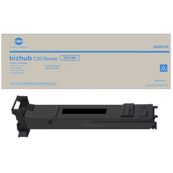 Konica Minolta A0DK153/TN-318K Toner black, 8.000 pages/5% for KM bizhub C 20