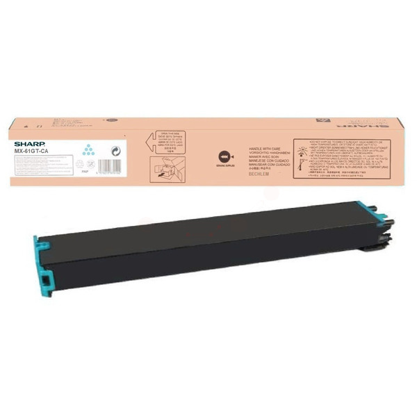 Sharp MX-61GTCA Toner cyan high-capacity, 24.000 pages ISO/IEC 19752 for Sharp MX-2651/3070/5050