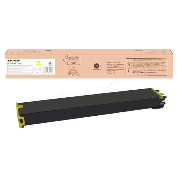 Sharp MX-61GTYA Toner yellow high-capacity, 24.000 pages ISO/IEC 19752 for Sharp MX-2651/3070/5050