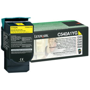 Lexmark C540A1YG Toner yellow return program, 1.000 pages ISO/IEC 19798 for Lexmark C 540/544/546