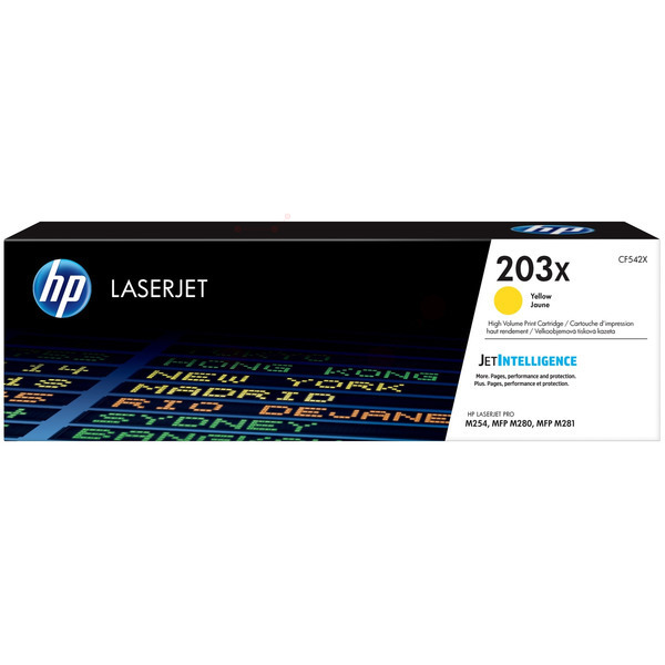 HP CF542X/203X Toner cartridge yellow high-capacity, 2.500 pages ISO/IEC 19798 for HP Pro M 254