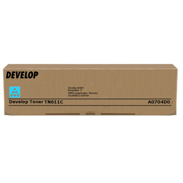 picture Develop A0704D0/TN-611C Toner cyan, 27.000 pages for Develop Ineo + 451/550