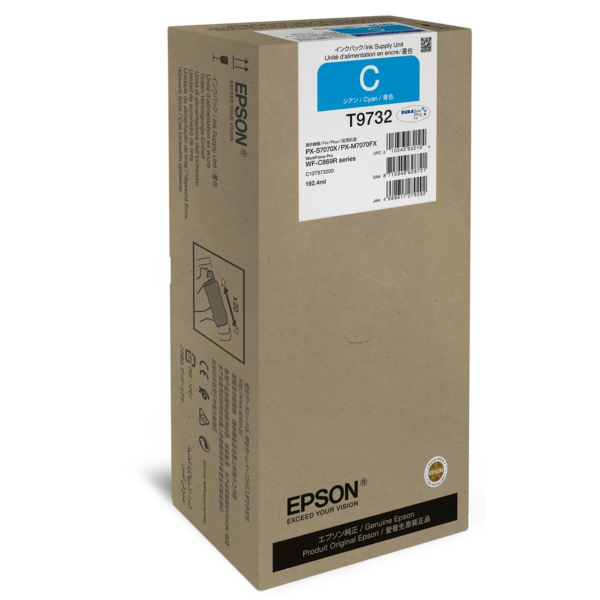 Epson C13T973200/T9732 Ink cartridge cyan, 22.000 pages 192,4ml for Epson WF-C 869
