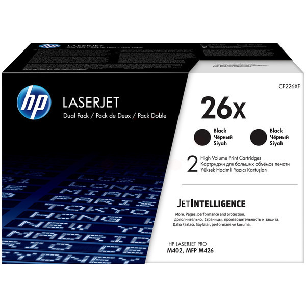 picture HP CF226XD/26X Toner cartridge high-capacity twin pack, 2x9.000 pages ISO/IEC 19752 Pack=2 for HP LaserJet M 402/e