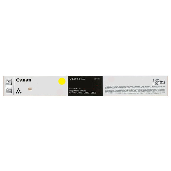 Canon 3766C002/C-EXV58Y Toner yellow, 60.000 pages ISO/IEC 19752 for Canon IR DX C 5800