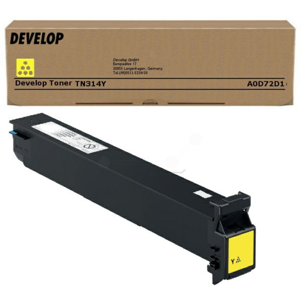Develop A0D72D1/TN-314Y Toner yellow, 17.000 pages for Develop Ineo + 353