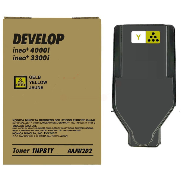Develop AAJW2D2/TNP-81Y Toner yellow, 9.000 pages for Develop Ineo + 3300 i