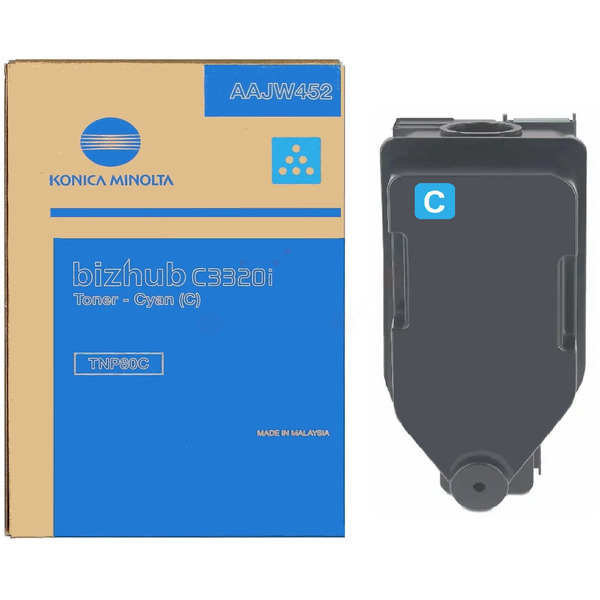 Konica Minolta AAJW452/TNP-80C Toner cyan, 9.000 pages for KM Bizhub C 3320 i