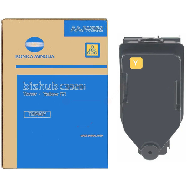 Konica Minolta AAJW252/TNP-80Y Toner yellow, 9.000 pages for KM Bizhub C 3320 i