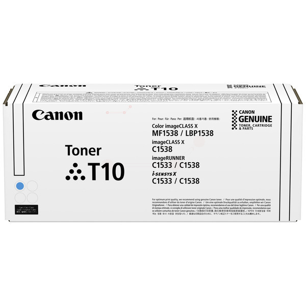 Canon 4565C001/T10 Toner cartridge cyan high-capacity, 10.000 pages ISO/IEC 19752 for Canon X C 1533