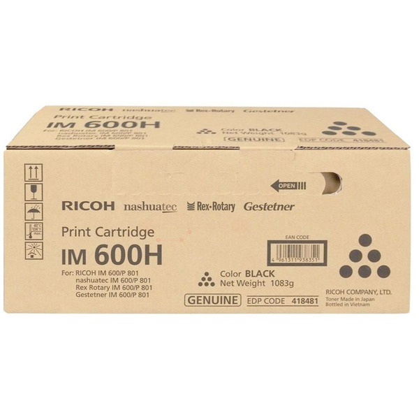 Ricoh 418481/IM600H Toner-kit, 40.000 pages ISO/IEC 19752 for Ricoh IM 600