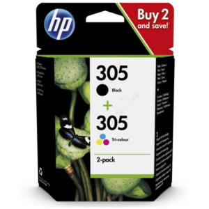picture HP 6ZD17AE/305 Printhead cartridge multi pack black + color, 2x120 pages 4ml 120pg + 100pg Pack=2 for HP DeskJet 2710/e/Envy 6020/Envy 6020 e