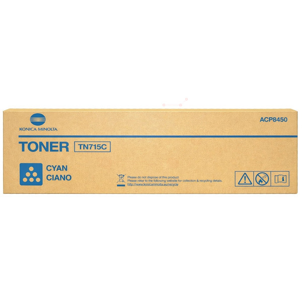 Konica Minolta ACP8450/TN-715C Toner cyan, 45.000 pages ISO/IEC 19752 for KM Bizhub C 750 i