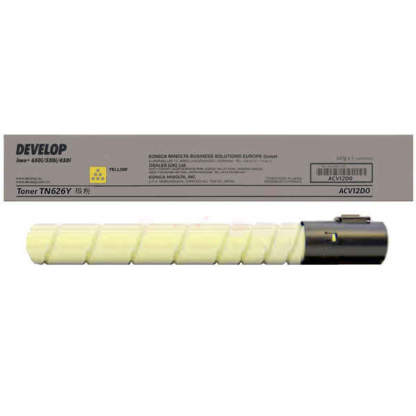Develop ACV12D0/TN-626Y Toner yellow, 28.000 pages ISO/IEC 19752 for Develop Ineo + 450 i