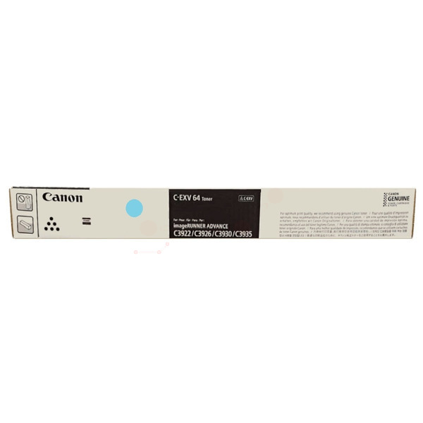 Canon 5754C002/C-EXV64 Toner cyan, 25.500 pages ISO/IEC 19752 for Canon IR-ADV C 3900