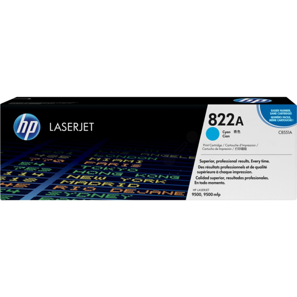 picture HP C8551A/822A Toner cyan, 25.000 pages/5% for HP Color LaserJet 9500