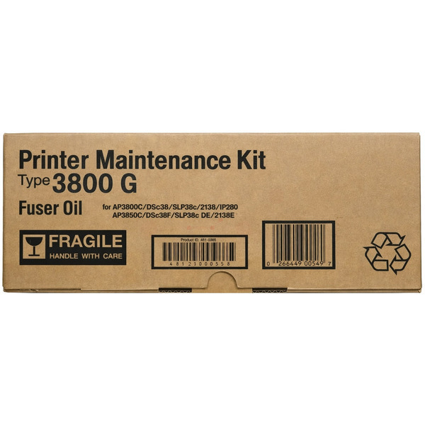 Ricoh 400549 Fuser oil, 20.000 pages/5% for Ricoh Aficio AP 3800 C