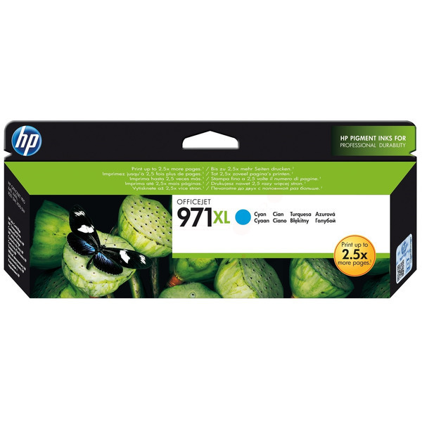 HP CN626AE/971XL Ink cartridge cyan high-capacity, 6.600 pages ISO/IEC 24711 86.5ml for HP OfficeJet Pro X