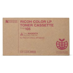Ricoh 888036/TYPE 105M Toner magenta, 10.000 pages/5% 300 grams for Ricoh Aficio AP 3800 C/CL 7000