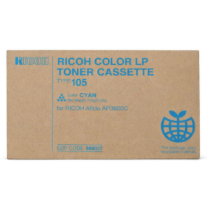 Ricoh 888037/TYPE 105C Toner cyan, 10.000 pages/5% 300 grams for Ricoh Aficio AP 3800 C/CL 7000