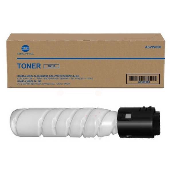 Konica Minolta A3VW050/TN-118 Toner-kit black, 2x12.000 pages/5% Pack=2 for KM Bizhub 215