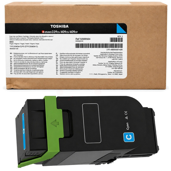 picture Toshiba 6B000001426/T-FC339E-C Toner cyan, 8.800 pages ISO/IEC 19752 for Toshiba E-Studio 339
