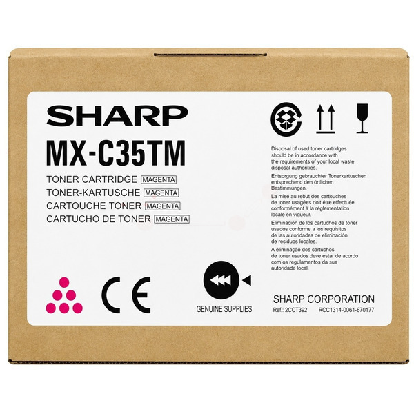 Sharp MXC-36TM Toner-kit magenta, 11.700 pages ISO/IEC 19752 for Sharp MX-C 358