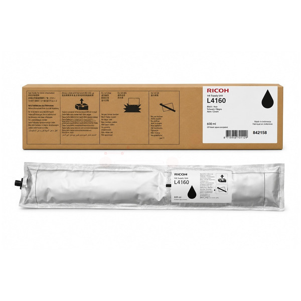 Ricoh 842158 Ink cartridge black Latex 600ml for Ricoh Pro L 4100