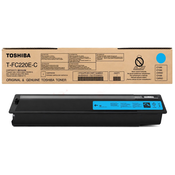 Toshiba 6AJ00000231/T-FC220EC Toner cyan, 38.000 pages ISO/IEC 19752 for Toshiba E-Studio 2020 AC