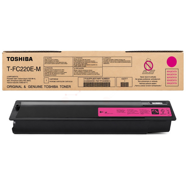 Toshiba 6AJ00000233/T-FC220EM Toner magenta, 38.000 pages ISO/IEC 19752 for Toshiba E-Studio 2020 AC