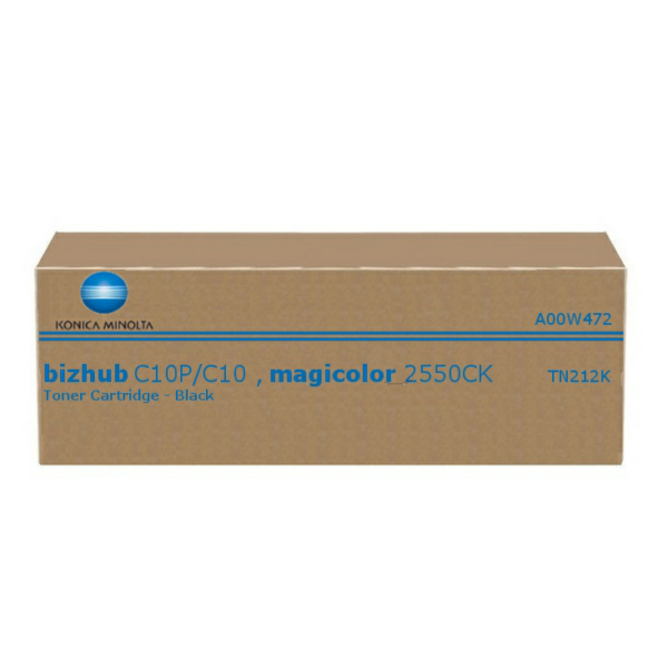 Konica Minolta A00W472/TN-212K Toner black, 4.500 pages/5% for KM bizhub C 10