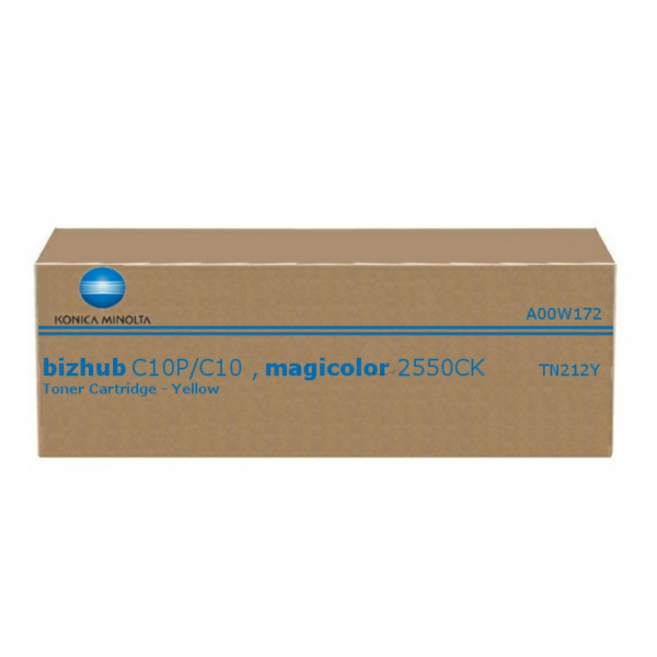 picture Konica Minolta A00W172/TN-212Y Toner yellow, 4.500 pages/5% for KM bizhub C 10