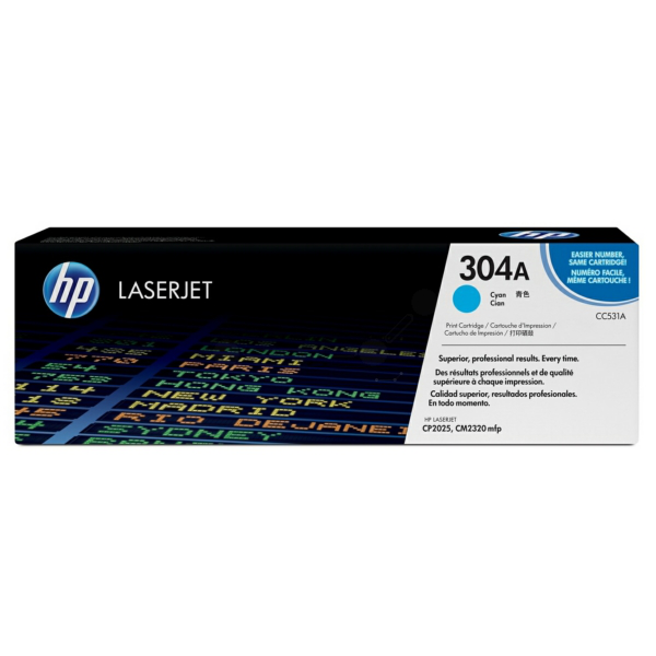 HP CC531A/304A Toner cartridge cyan, 2.800 pages ISO/IEC 19798 for HP CLJ CP 2025